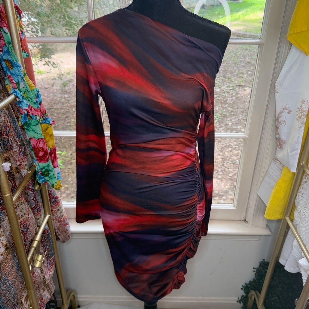 SHEIN Elegant Red and Purple Women's Dress